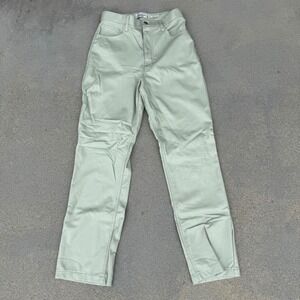 Abercrombie & Fitch 90s Straight Ultra High Rise Vegan Leather Pants Size‎ 28